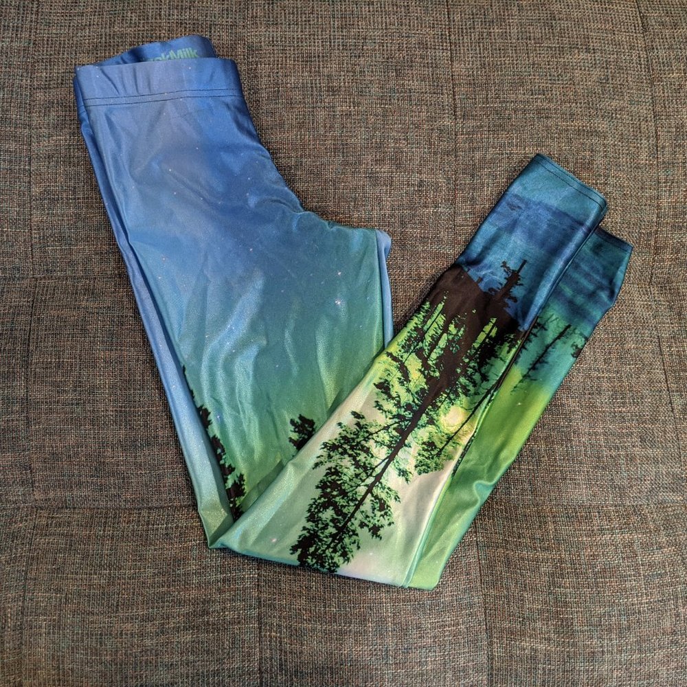 Galaxy/Aurora print workout leggings